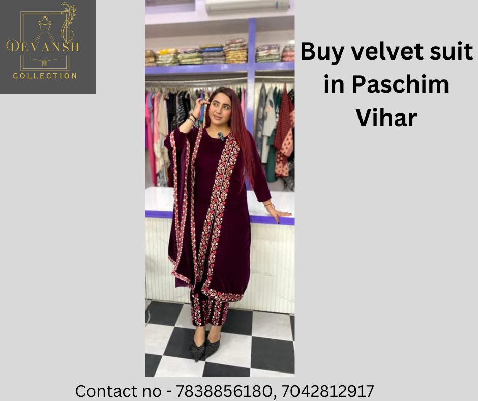 Buy velvet suit in paschim vihar